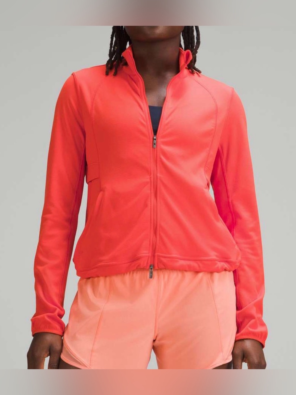 Lululemon Ventilating UV-Protection Running Jacket Solar Orange Size 12 NWT